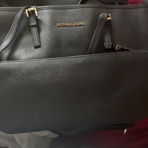 Michael Kors Black and Gold Women's Bag